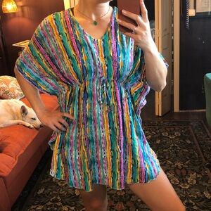 Colorful Striped Women's Mini Dress